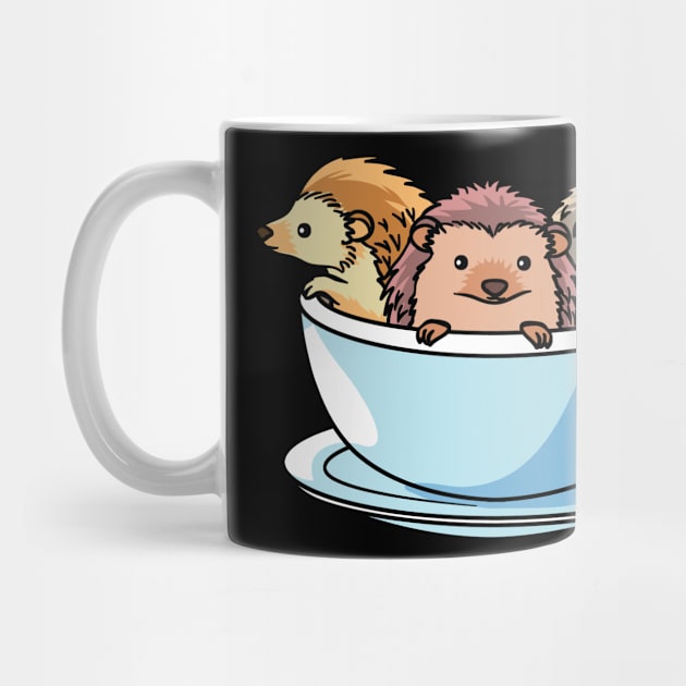 Cute hedgehogs in a cup by theanimaldude